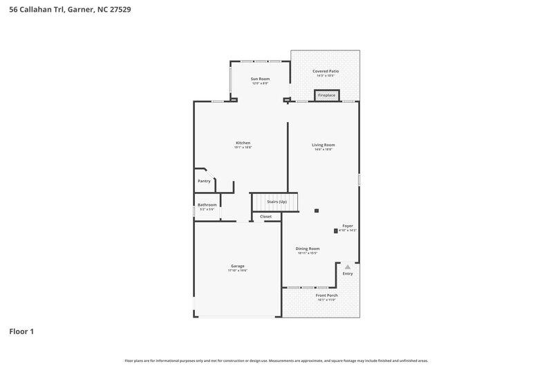 2,795/Mo, 56 Callahan Trail Garner, NC 27529 Floor Plan View