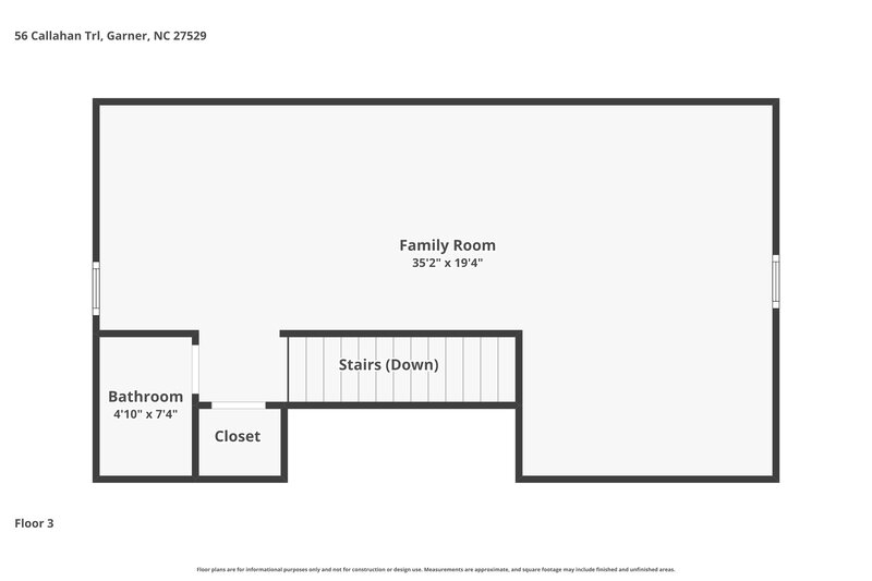 2,795/Mo, 56 Callahan Trail Garner, NC 27529 Floor Plan View 3