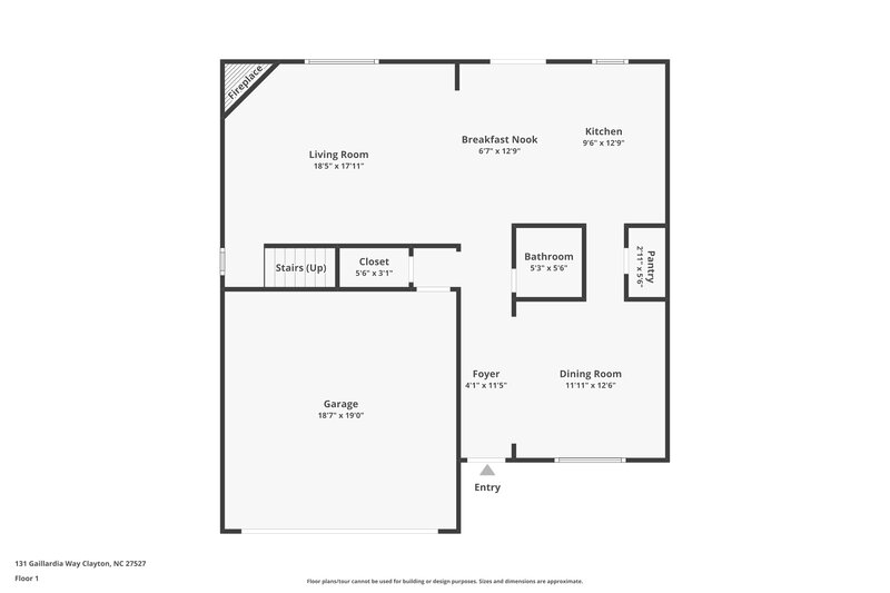 2,590/Mo, 131 Gaillardia Way Clayton, NC 27527 Floor Plan View