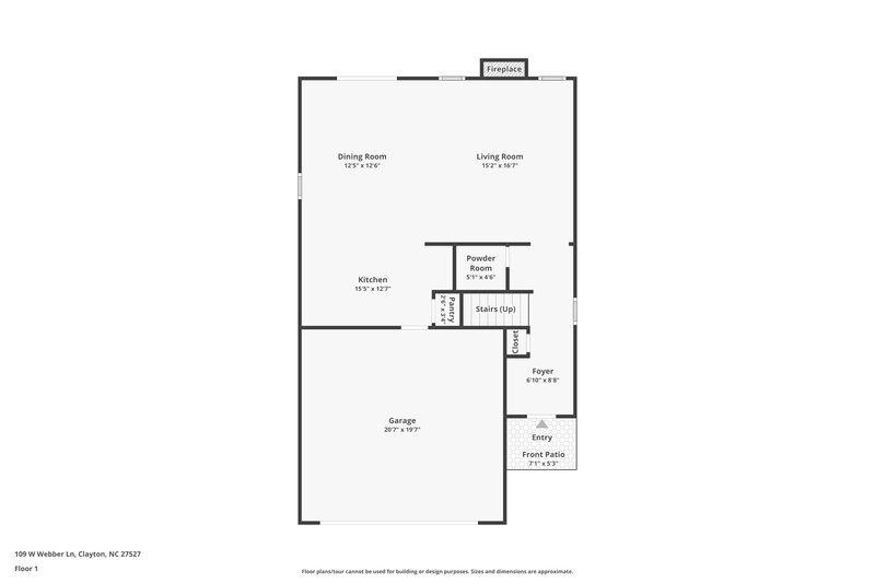 2,115/Mo, 109 W Webber Lane Clayton, NC 27527 Floor Plan View