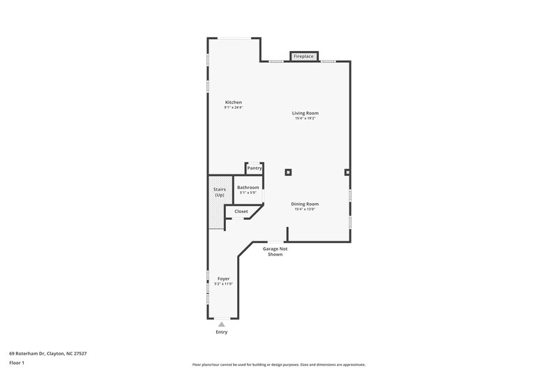 1,990/Mo, 69 Roterham Drive Clayton, NC 27527 Floor Plan View 2
