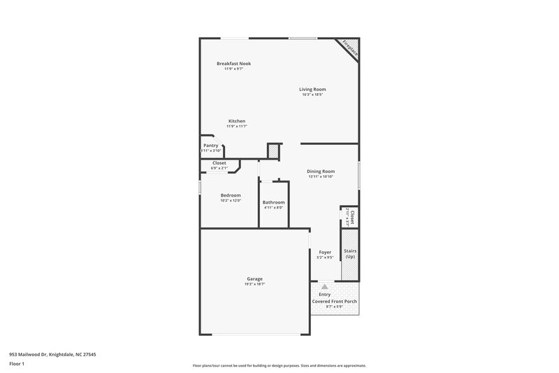 2,095/Mo, 953 Mailwood Drive Knightdale, NC 27545 Floor Plan View