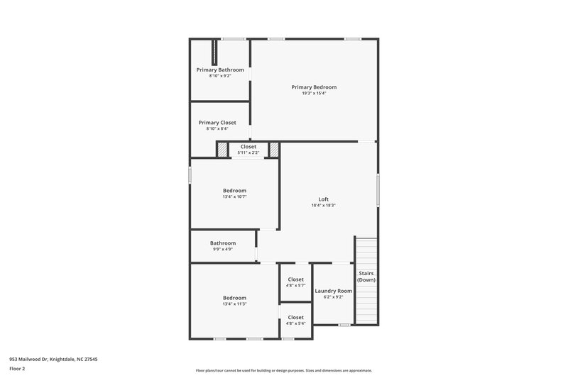 2,095/Mo, 953 Mailwood Drive Knightdale, NC 27545 Floor Plan View 2