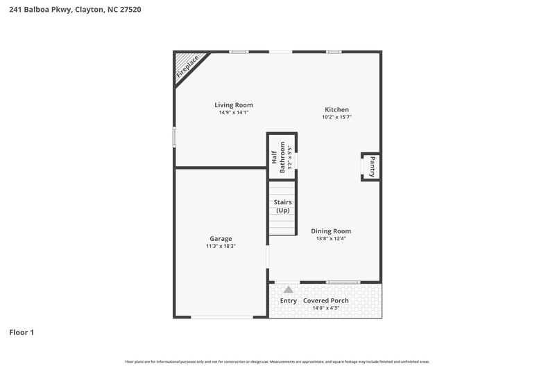 1,910/Mo, 241 Balboa Parkway Clayton, NC 27520 Floor Plan View