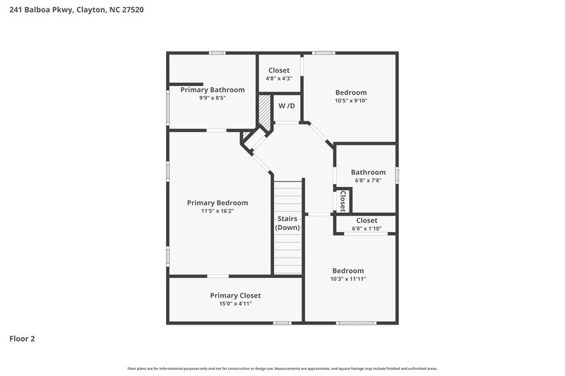 1,910/Mo, 241 Balboa Parkway Clayton, NC 27520 Floor Plan View 2