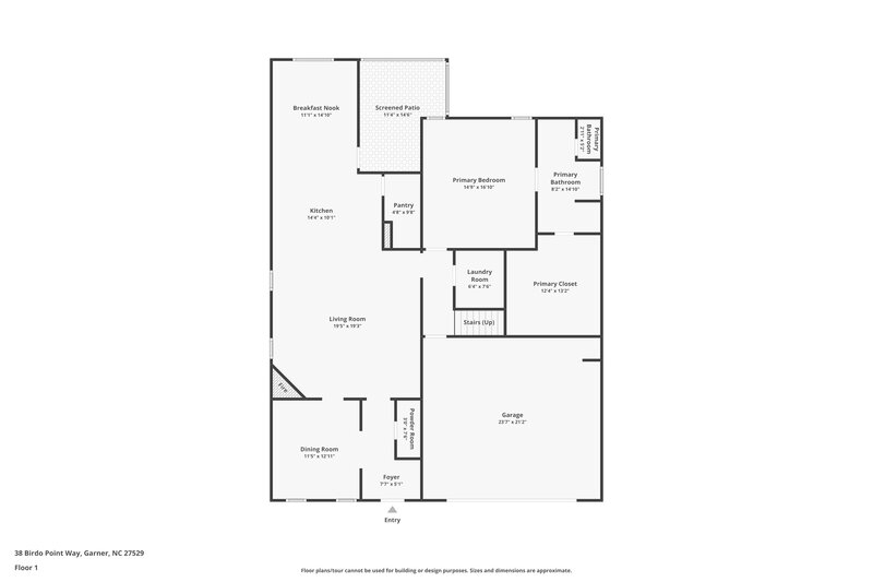 2,450/Mo, 38 Birdo Point Way Garner, NC 27529 Floor Plan View