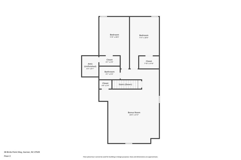 2,450/Mo, 38 Birdo Point Way Garner, NC 27529 Floor Plan View 2