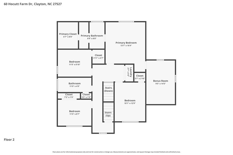 2,115/Mo, 60 Hocutt Farm Drive Clayton, NC 27527 Floor Plan View 2
