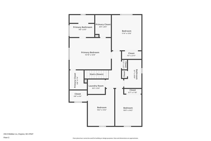 1,835/Mo, 316 E Webber Ln Clayton, NC 27527 Floor Plan View 2