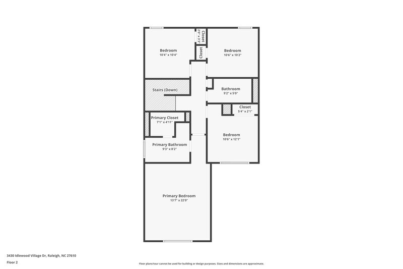 2,410/Mo, 3430 Idlewood Village Drive Raleigh, NC 27610 Floor Plan View 2