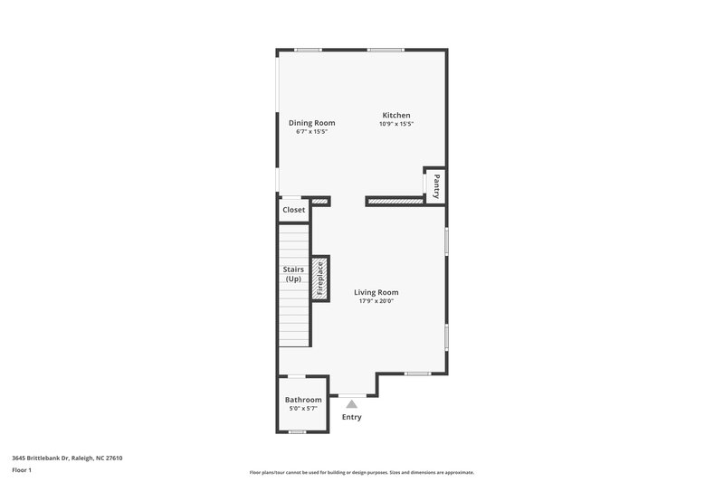 2,750/Mo, 3645 Brittlebank Drive Raleigh, NC 27610 Floor Plan View 2
