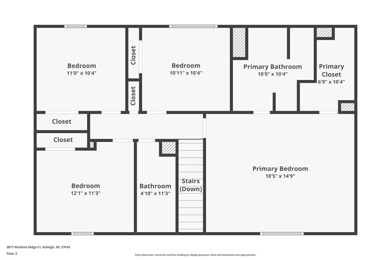 1,980/Mo, 3817 Watkins Ridge Court Raleigh, NC 27616 Floorplan View 2