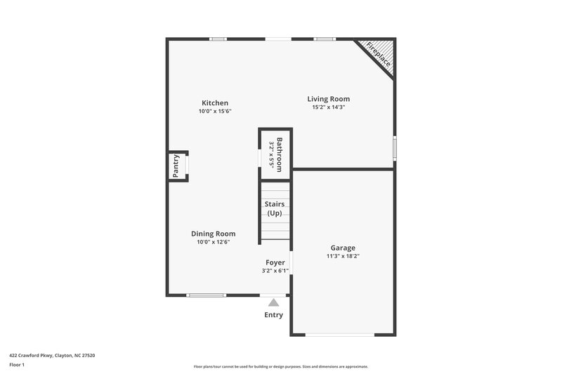 1,775/Mo, 422 Crawford Parkway Clayton, NC 27520 Floor Plan View