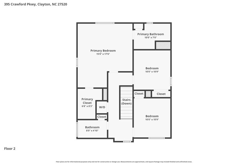 1,825/Mo, 395 Crawford Parkway Clayton, NC 27520 Floor Plan View 2