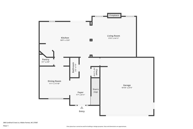 3,990/Mo, 308 Cardinal Crest Lane Wake Forest, NC 27587 Floor Plan View