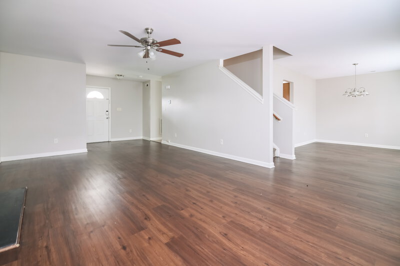 2,120/Mo, 1513 Clover Ridge Court Raleigh, NC 27610 Living Room View 2
