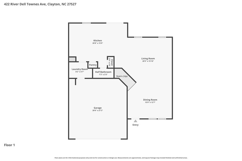 2,135/Mo, 422 River Dell Townes Ave Clayton, NC 27527 Floor Plan View
