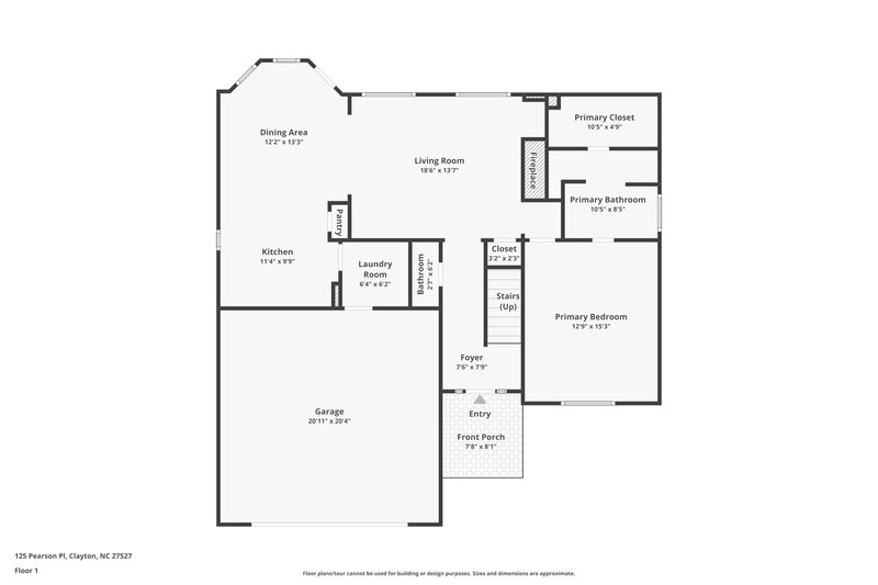 1,960/Mo, 125 Pearson Place Clayton, NC 27527 Floor Plan View