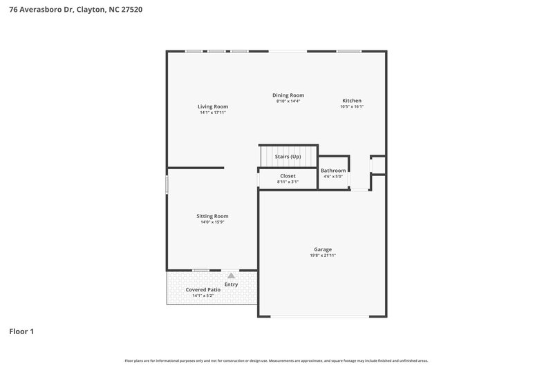 1,920/Mo, 76 Averasboro Dr Clayton, NC 27520 Floor Plan View