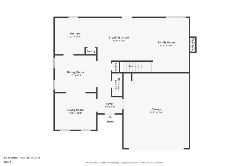 1,945/Mo, 5212 Chasteal Trl Raleigh, NC 27610 Floor Plan View
