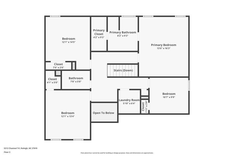 1,945/Mo, 5212 Chasteal Trl Raleigh, NC 27610 Floor Plan View 2