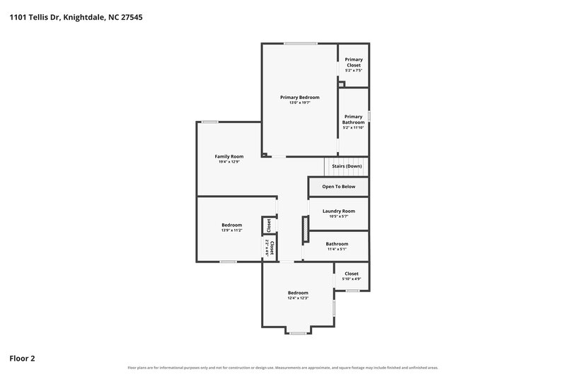 0/Mo, 1101 Tellis Drive Knightdale, NC 27545 Floor Plan View 2