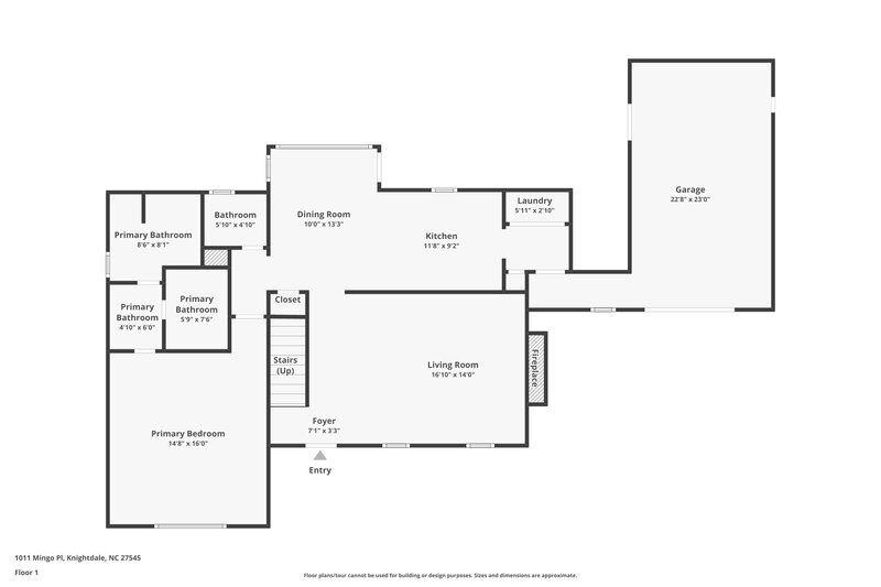 2,000/Mo, 1011 Mingo Pl Knightdale, NC 27545 Floor Plan View 2