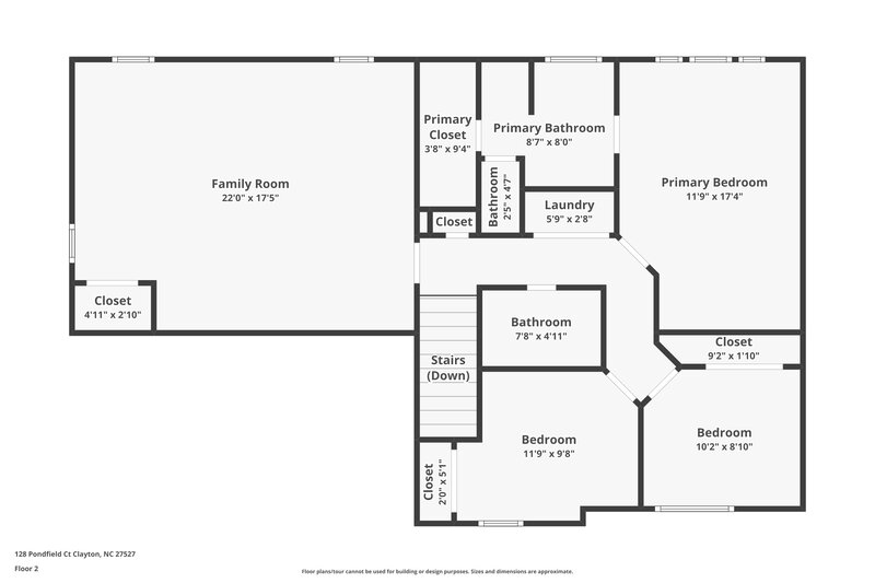 2,000/Mo, 128 Pondfield Ct Clayton, NC 27527 Floor Plan View 2