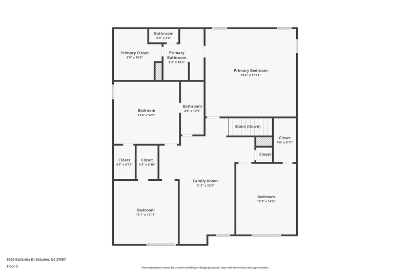 2,010/Mo, 5022 Gailardia Dr Zebulon, NC 27597 Floorplan View 2