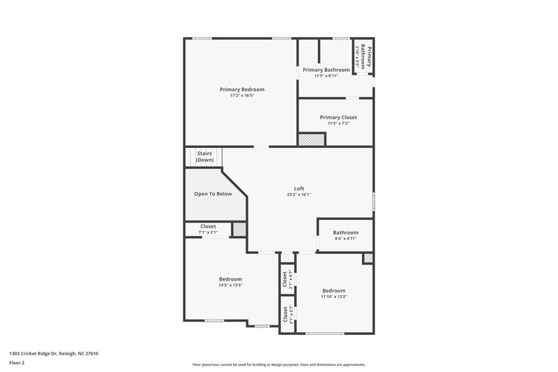 1,835/Mo, 1303 Cricket Ridge Dr Raleigh, NC 27610 Floor Plan View 2