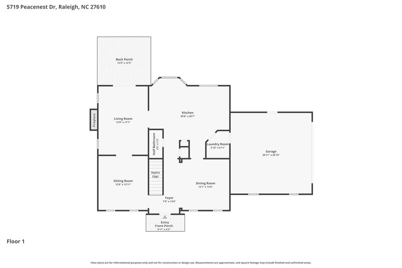 2,405/Mo, 5719 Peacenest Dr Raleigh, NC 27610 Floor Plan View