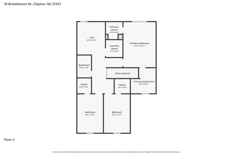 1,940/Mo, 70 Brookhaven Dr Clayton, NC 27527 Floor Plan View 2