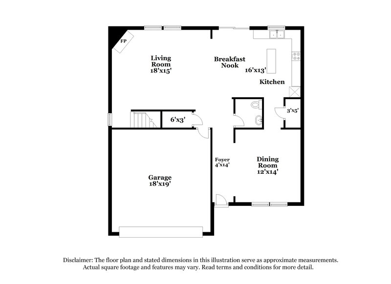 2,340/Mo, 3616 Waleback Ln Raleigh, NC 27610 Floor Plan View
