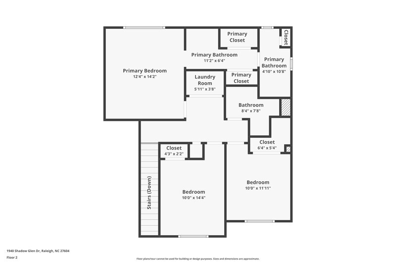 1,855/Mo, 1940 Shadow Glen Dr Raleigh, NC 27604 Floor Plan View 2