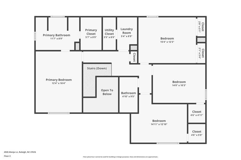 2,120/Mo, 4920 Alenja Ln Raleigh, NC 27616 Floor Plan View 2