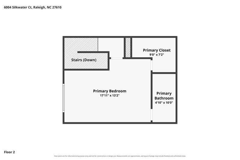 2,050/Mo, 6004 Silkwater Ct Raleigh, NC 27610 Floor Plan View 2