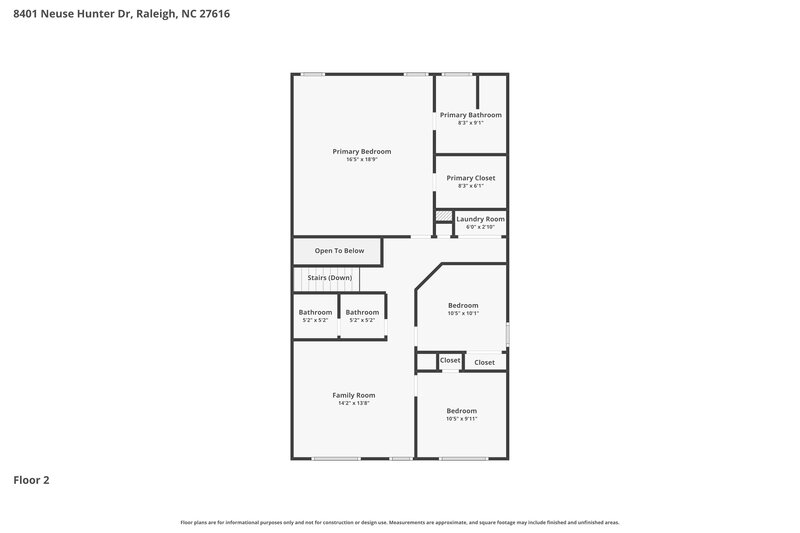 0/Mo, 8401 Neuse Hunter Dr Raleigh, NC 27616 Floor Plan View 2