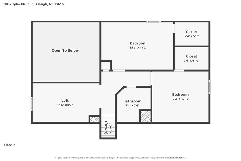 1,935/Mo, 3952 Tyler Bluff Ln Raleigh, NC 27616 Floor Plan View 2