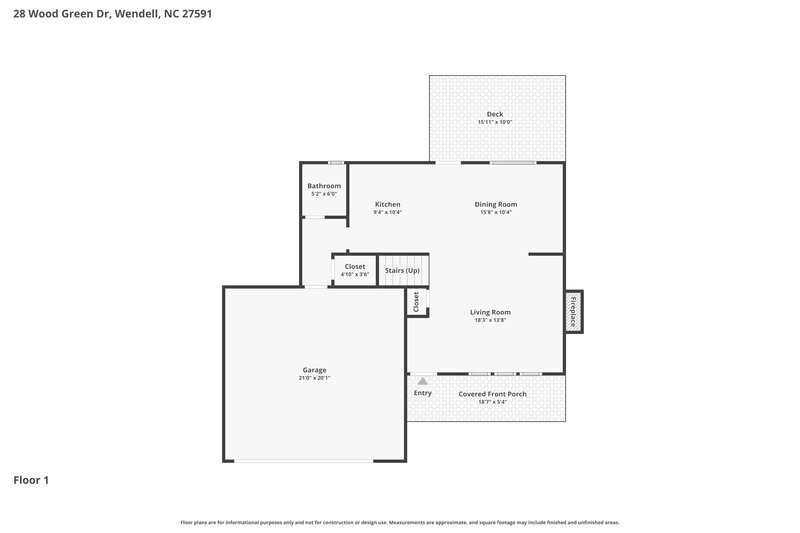 1,955/Mo, 28 Wood Green Dr Wendell, NC 27591 Floorplan View
