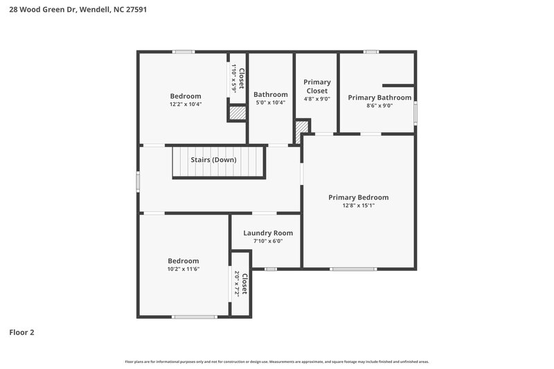 1,955/Mo, 28 Wood Green Dr Wendell, NC 27591 Floorplan View 2