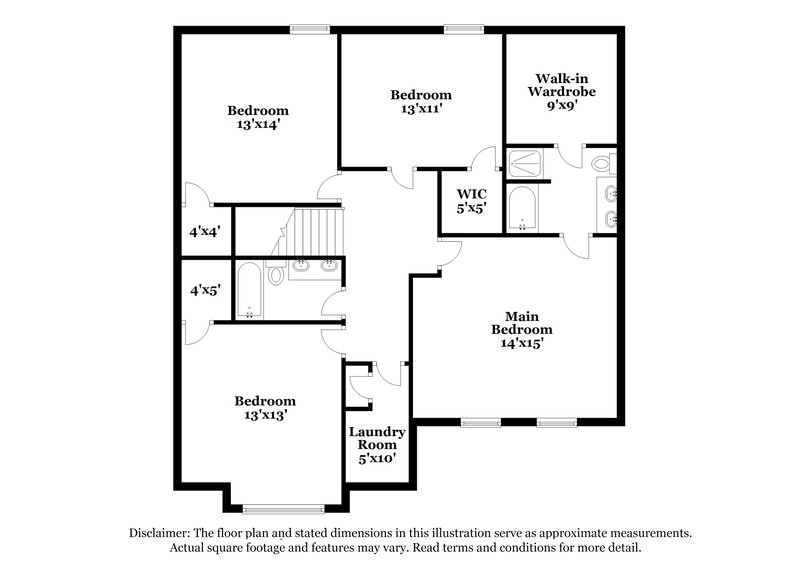 1,870/Mo, 5012 Watsonia Dr Zebulon, NC 27597 Floor Plan View