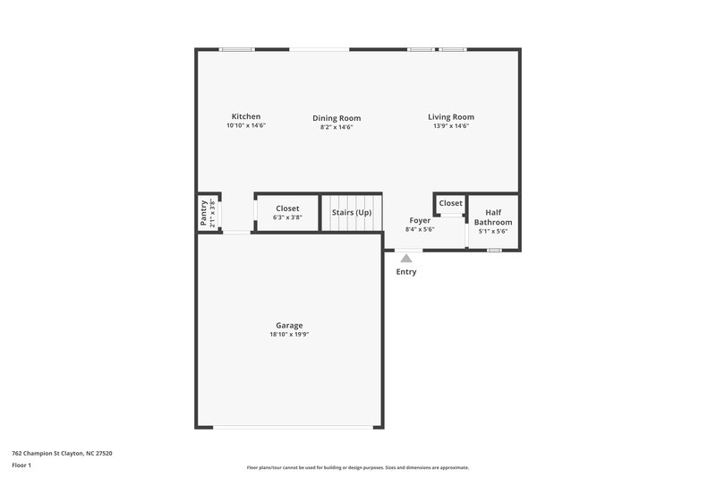 1,725/Mo, 762 Champion St Clayton, NC 27520 Floor Plan View