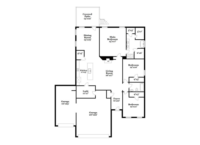 2,370/Mo, 954 Airedale Trail Garner, NC 27529 Floor Plan View