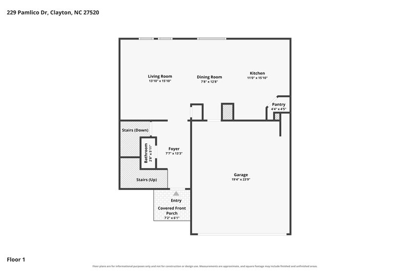 1,955/Mo, 229 Pamlico Dr Clayton, NC 27520 Floor Plan View 2
