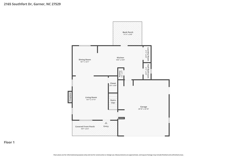 2,085/Mo, 2165 Southfort Dr Garner, NC 27529 Floor Plan View