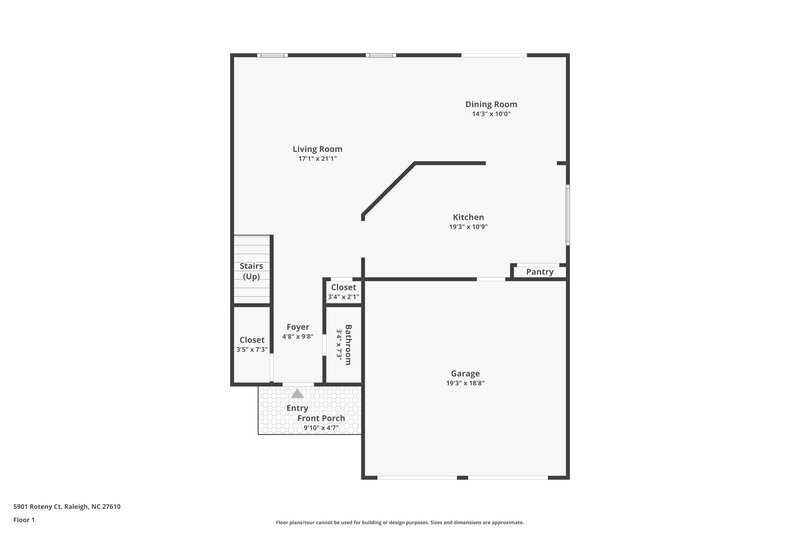 1,755/Mo, 5901 Roteny Ct Raleigh, NC 27610 Floor Plan View