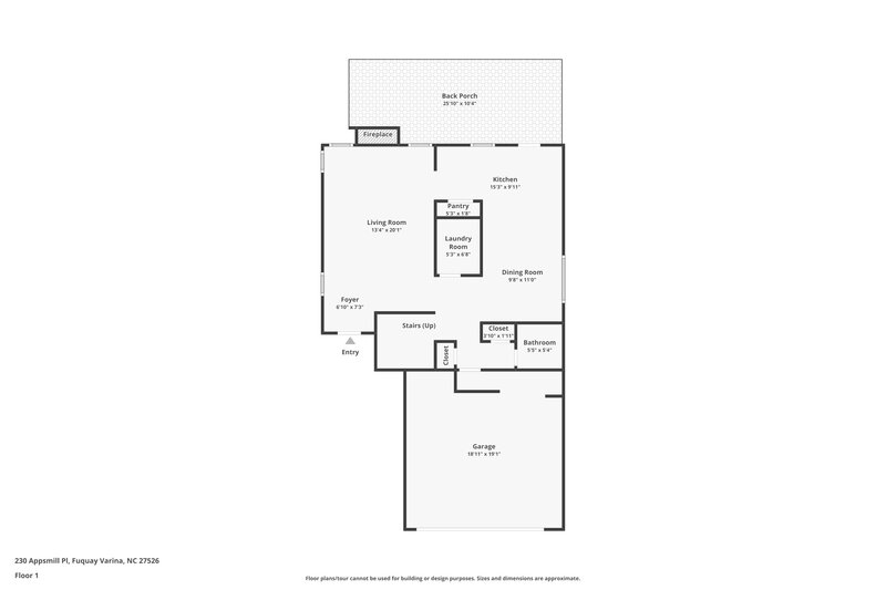 1,705/Mo, 230 Appsmill Pl Fuquay Varina, NC 27526 Floor Plan View