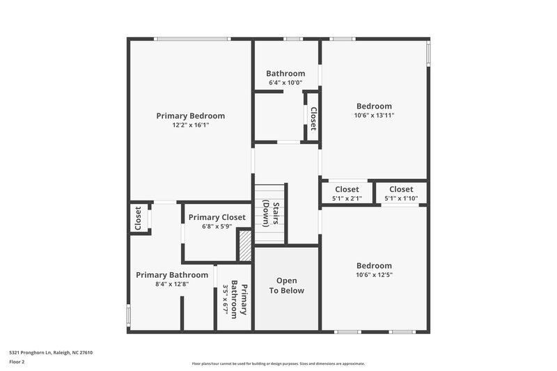 1,975/Mo, 5321 Pronghorn Ln Raleigh, NC 27610 Floor Plan View 2