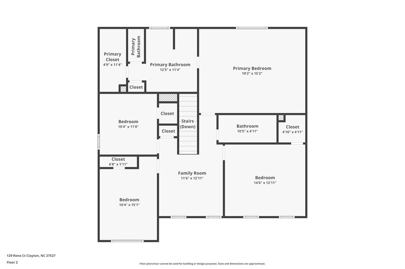 1,960/Mo, 129 Reno Ct Clayton, NC 27527 Floor Plan View 2