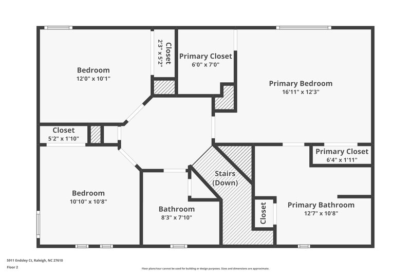 1,775/Mo, 5911 Endsley Ct Raleigh, NC 27610 Floor Plan View 2
